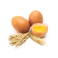 brown hen eggs with cereals- Stock Photo or Stock Video of rcfotostock | RC Photo Stock