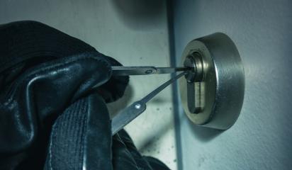 Burglar Picking Lock at Night- Stock Photo or Stock Video of rcfotostock | RC-Photo-Stock