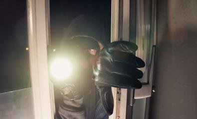 Burglar using flashlight to break into a house at night - Stock Photo or Stock Video of rcfotostock | RC Photo Stock