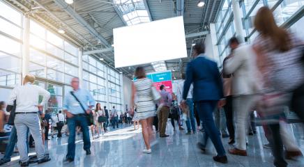 Business People Walking on trade fair : Stock Photo or Stock Video Download rcfotostock photos, images and assets rcfotostock | RC-Photo-Stock.: