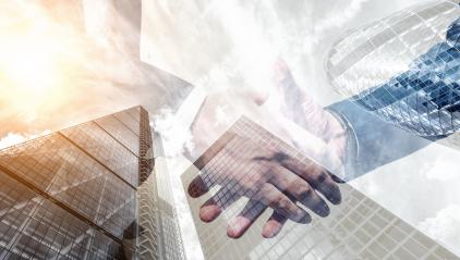 businessmans handshaking process after a good deal. double exposure skyscraper on the background : Stock Photo or Stock Video Download rcfotostock photos, images and assets rcfotostock | RC Photo Stock.: