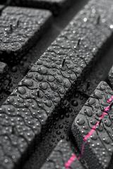Car tires close-up Winter wheel profile structure with waterdrops- Stock Photo or Stock Video of rcfotostock | RC Photo Stock