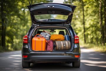 Car trunk packed with luggage on a road trip
 : Stock Photo or Stock Video Download rcfotostock photos, images and assets rcfotostock | RC Photo Stock.: