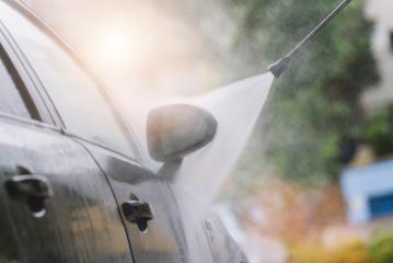 Car wash. Cleaning Car Using High Pressure Water. - Stock Photo or Stock Video of rcfotostock | RC Photo Stock