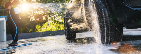 Car washing. Cleaning Car Using High Pressure Water at summer- Stock Photo or Stock Video of rcfotostock | RC Photo Stock