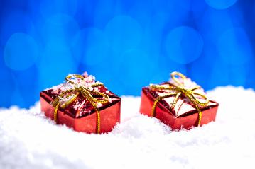 Christmas background. christmas balls with copyspace and snow- Stock Photo or Stock Video of rcfotostock | RC-Photo-Stock