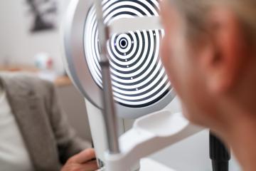 Close-up of a patient undergoing an eye examination with a keratograph or phoropter at a clinic. : Stock Photo or Stock Video Download rcfotostock photos, images and assets rcfotostock | RC Photo Stock.: