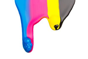 Cmyk ink paint on white background- Stock Photo or Stock Video of rcfotostock | RC-Photo-Stock