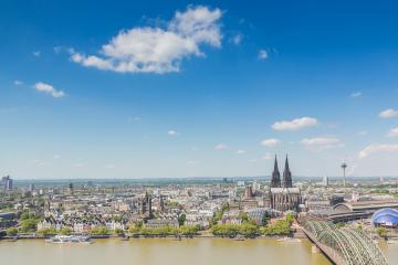 cologne ariel view with cathedral- Stock Photo or Stock Video of rcfotostock | RC Photo Stock