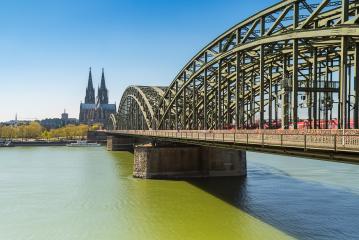 Cologne Cathedral and Hohenzollern bridge- Stock Photo or Stock Video of rcfotostock | RC Photo Stock