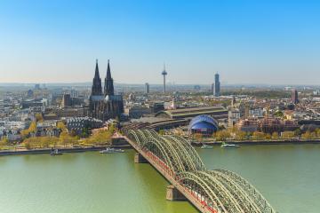 Cologne Cathedral and Hohenzollern bridge at spring- Stock Photo or Stock Video of rcfotostock | RC Photo Stock