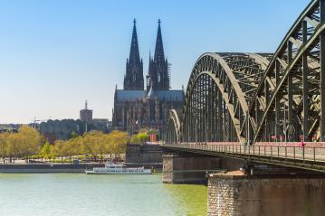 Cologne Cathedral and Hohenzollern bridge in spring : Stock Photo or Stock Video Download rcfotostock photos, images and assets rcfotostock | RC Photo Stock.: