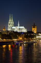 Cologne Cathedral (Dom) at night- Stock Photo or Stock Video of rcfotostock | RC Photo Stock