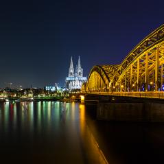 Cologne Cathedral Night Cityscape- Stock Photo or Stock Video of rcfotostock | RC-Photo-Stock