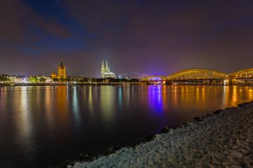 Cologne city at night, germany- Stock Photo or Stock Video of rcfotostock | RC-Photo-Stock