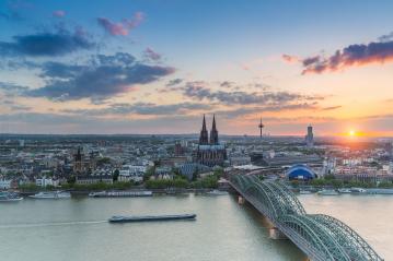 Cologne city at sunset with cathedral - Stock Photo or Stock Video of rcfotostock | RC-Photo-Stock