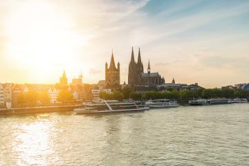 Cologne city with Cathedral and groos st. martin at sunset : Stock Photo or Stock Video Download rcfotostock photos, images and assets rcfotostock | RC Photo Stock.: