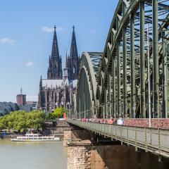 Cologne city with cathedral and Hohenzollern bridge- Stock Photo or Stock Video of rcfotostock | RC-Photo-Stock