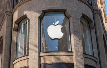 COLOGNE, GERMANY OCTOBER, 2017: Apple Logo on a Apple store. Apple is the multinational technology company headquartered in Cupertino, California and sells consumer electronics products.- Stock Photo or Stock Video of rcfotostock | RC-Photo-Stock