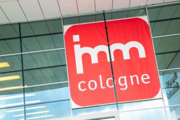 COLOGNE, GERMANY SEPTEMBER, 2019: imm Cologne - international exhibition of furniture and interior design. Logo at the main entrance to the exhibition Koelnmesse.- Stock Photo or Stock Video of rcfotostock | RC Photo Stock