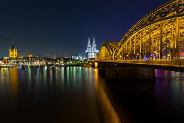 Cologne Night Skyline with Cathedral- Stock Photo or Stock Video of rcfotostock | RC Photo Stock