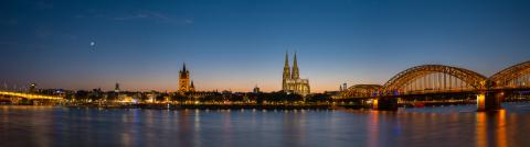 Cologne night Sykline Panorama- Stock Photo or Stock Video of rcfotostock | RC Photo Stock