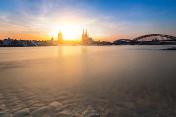 Cologne silhouette with Cathedral at sunset- Stock Photo or Stock Video of rcfotostock | RC Photo Stock