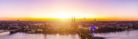 Cologne sunset Panorama : Stock Photo or Stock Video Download rcfotostock photos, images and assets rcfotostock | RC Photo Stock.: