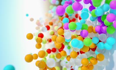 colorful bouncing balls outdoors against blue sunny sky- Stock Photo or Stock Video of rcfotostock | RC-Photo-Stock