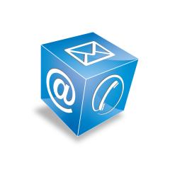 contact cube blue phone icon vector eps : Stock Photo or Stock Video Download rcfotostock photos, images and assets rcfotostock | RC Photo Stock.:
