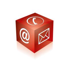 contact cube red phone icon vector eps- Stock Photo or Stock Video of rcfotostock | RC Photo Stock