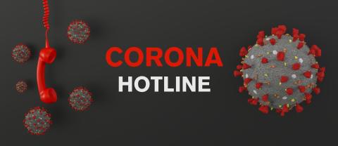 Corona Hotline, red phone hotline - calling for information about Coronavirus disease COVID-19- Stock Photo or Stock Video of rcfotostock | RC-Photo-Stock