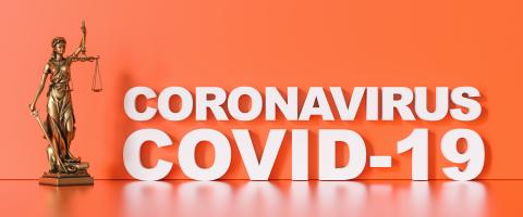 coronavirus covid-19 and Statue of Justice - law concept - Stock Photo or Stock Video of rcfotostock | RC Photo Stock