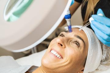 cosmetologist making mesotherapy injection with dermapen on face for rejuvenation on the cosmetology salon. - Stock Photo or Stock Video of rcfotostock | RC Photo Stock