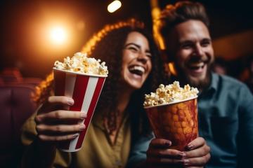 Couple laughing with popcorn at the movies
- Stock Photo or Stock Video of rcfotostock | RC Photo Stock