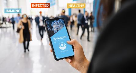 covid-19 pandemic tracking app on a mobile smartphone. Close up of woman tracking crowd of people in a smartphone screen application. Hand holding smart device. Mockup website. coronavirus corona- Stock Photo or Stock Video of rcfotostock | RC Photo Stock