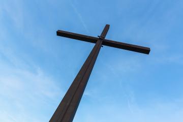 Cross at  blue sky, crucifixion of Jesus Christ : Stock Photo or Stock Video Download rcfotostock photos, images and assets rcfotostock | RC Photo Stock.: