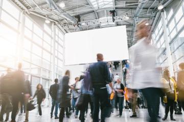 crowd of anonymous blurred business people at a tradeshow- Stock Photo or Stock Video of rcfotostock | RC Photo Stock