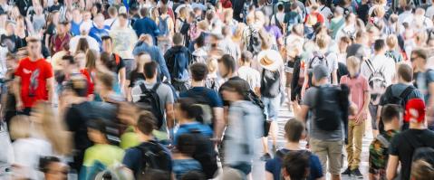 crowd of anonymous blurred people at a trade fair- Stock Photo or Stock Video of rcfotostock | RC Photo Stock