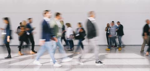 Crowd of people walking at trade fair- Stock Photo or Stock Video of rcfotostock | RC Photo Stock