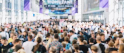 defocused blurred people at a trade fair hall- Stock Photo or Stock Video of rcfotostock | RC Photo Stock