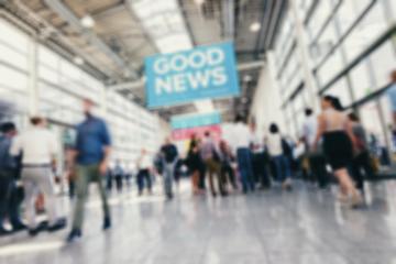 defocused people walking in trade show hall- Stock Photo or Stock Video of rcfotostock | RC Photo Stock
