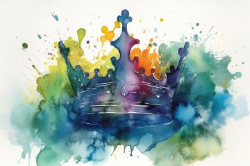 Detailed watercolor painting of a royal crown with splashes : Stock Photo or Stock Video Download rcfotostock photos, images and assets rcfotostock | RC Photo Stock.: