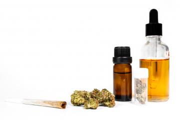 different types of medicinal cannabis - CBD alternative medicine, cannabis oil, marijuana joint for pain- Stock Photo or Stock Video of rcfotostock | RC Photo Stock