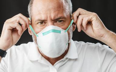 Doctor wearing an anti virus protection mask to prevent others from corona COVID-19 and SARS cov 2 infection : Stock Photo or Stock Video Download rcfotostock photos, images and assets rcfotostock | RC-Photo-Stock.: