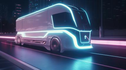 Driverless autonomous car on the road with neon light. Futuristic transport concept, Generative AI : Stock Photo or Stock Video Download rcfotostock photos, images and assets rcfotostock | RC Photo Stock.: