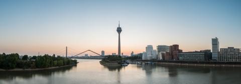Dusseldorf Skyline at the morning panorama- Stock Photo or Stock Video of rcfotostock | RC Photo Stock