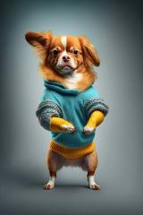 dwarf chihuahua dog in sweater standing in Studio (Generative AI) : Stock Photo or Stock Video Download rcfotostock photos, images and assets rcfotostock | RC Photo Stock.: