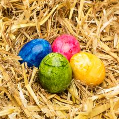 easter eggs on straw- Stock Photo or Stock Video of rcfotostock | RC Photo Stock