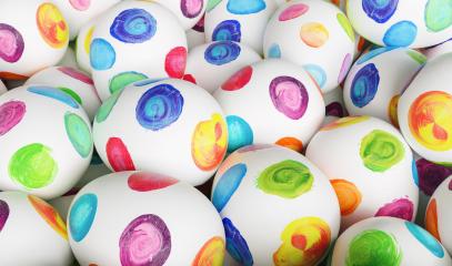 Easter eggs painted with water color for Easter - Stock Photo or Stock Video of rcfotostock | RC-Photo-Stock